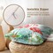 Throw Pillow Covers 18x18 Inch Pink Bird Flowers Home Decorative Pillowcase Tropical Leaves Cushion Cover for Indoor Outdoor Living Room Sofa Bedroom,Set of 2